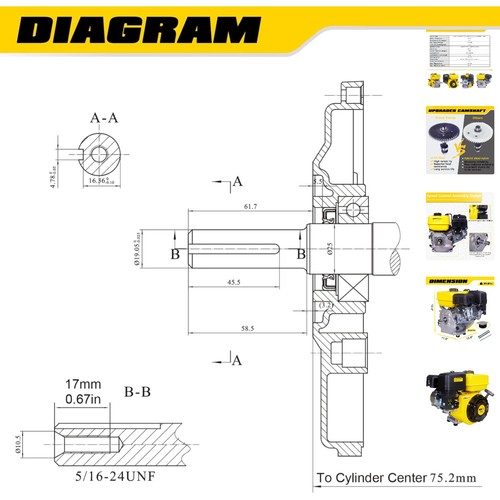 Lightweight 212cc gas engine - 212cc,